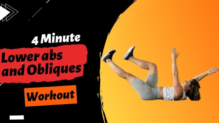 4 Minute Lower abs and Obliques Workouts (NO EQUIPMENT) I